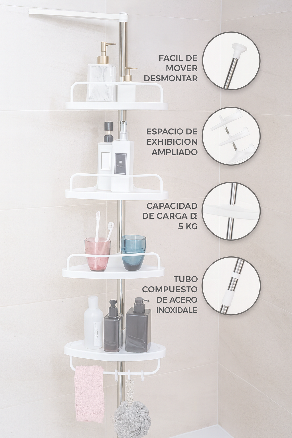 Organizador Esquinero de Baño
