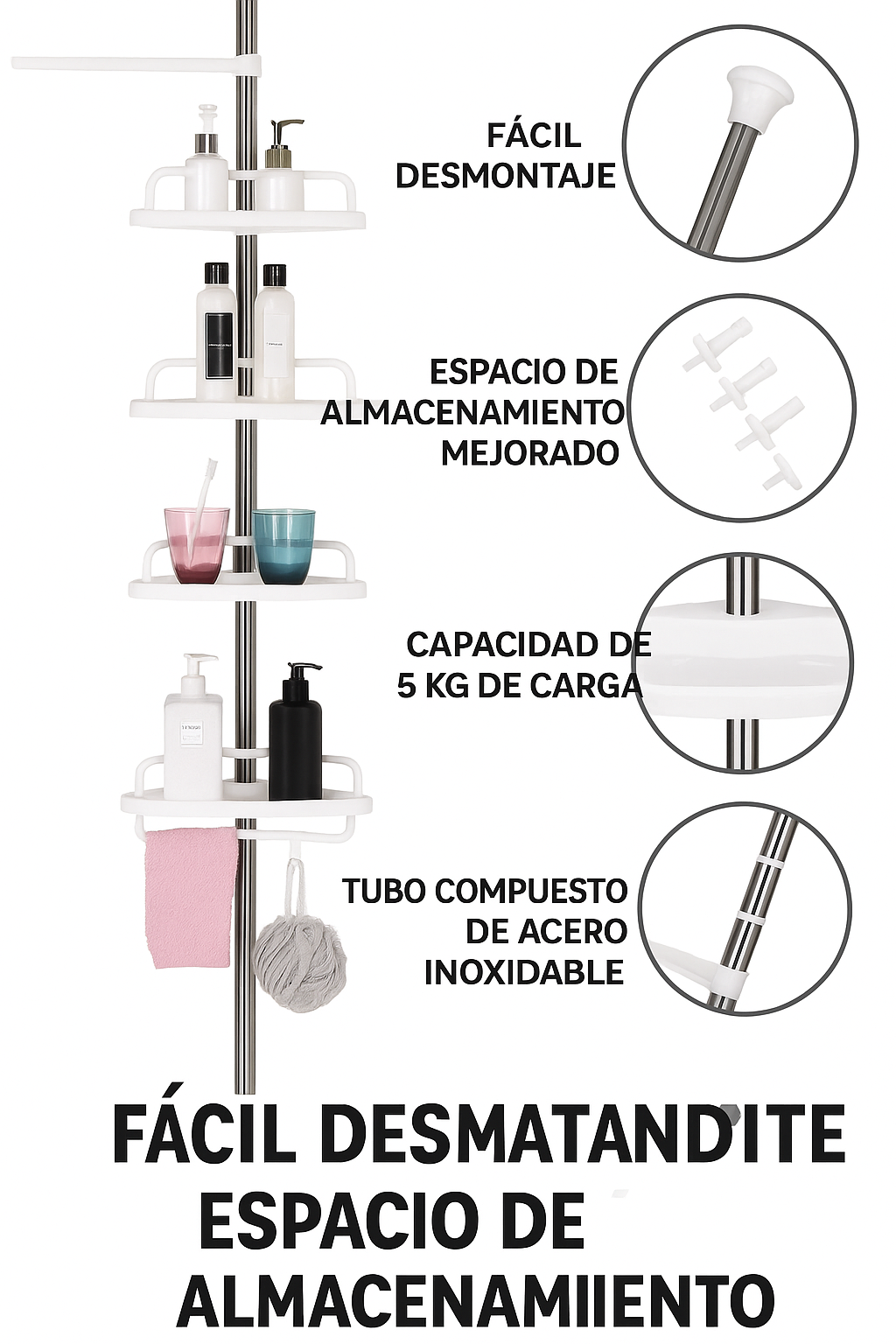 Organizador Esquinero de Baño