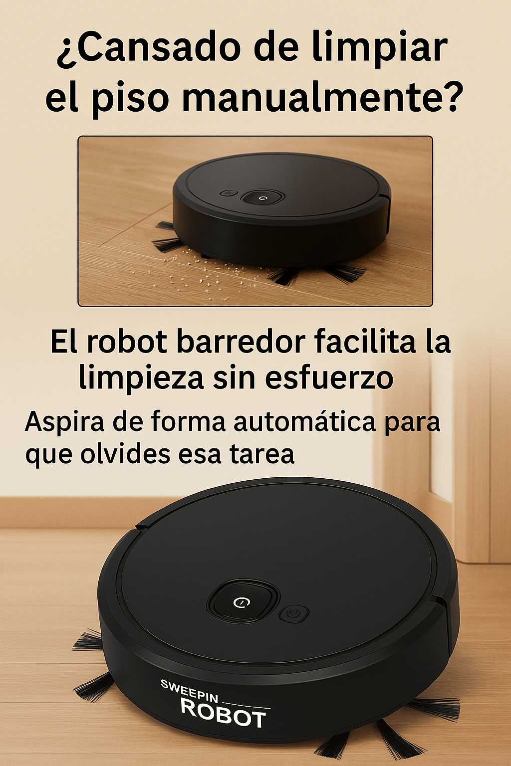 Aspiradora Robotica Recargable - Ordenalo Co