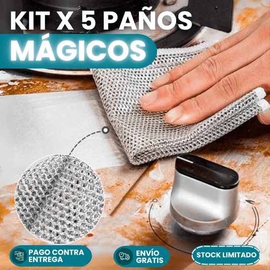 Kit x 5 Paños Mágicos Para Cocina - Ordenalo Co