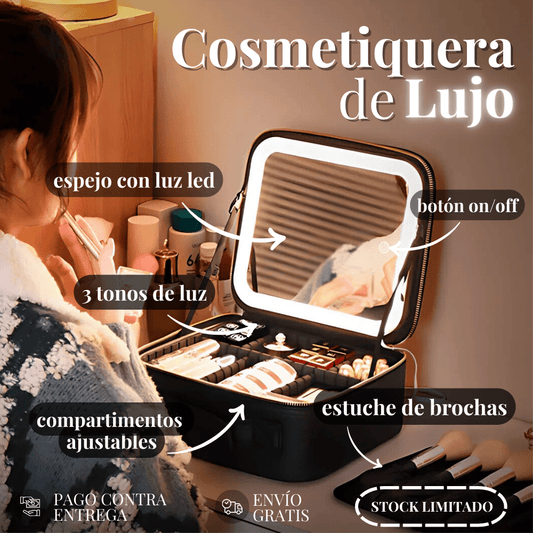 Mirror Glow | Cosmetiquera De Lujo Con Espejo Led - Ordenalo Co