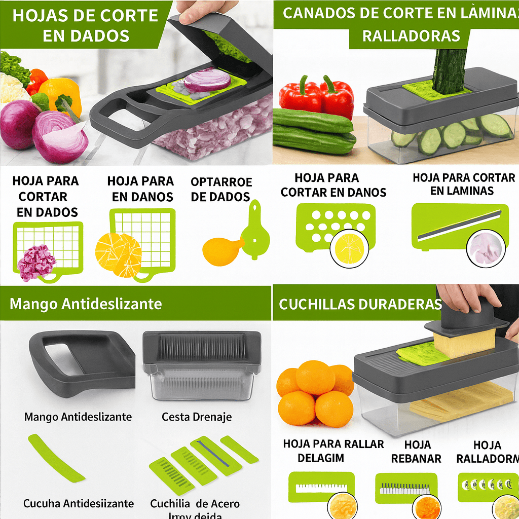 Rayador de Frutas y Verduras Multifuncional - Ordenalo Co