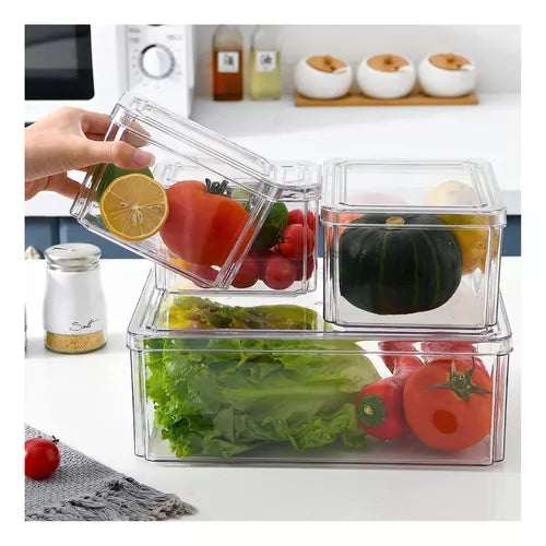 Organizador de nevera en la encimera de cocina