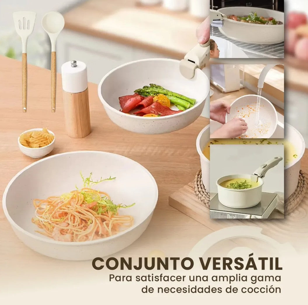 Set de ollas granito premium - conjunto versatil