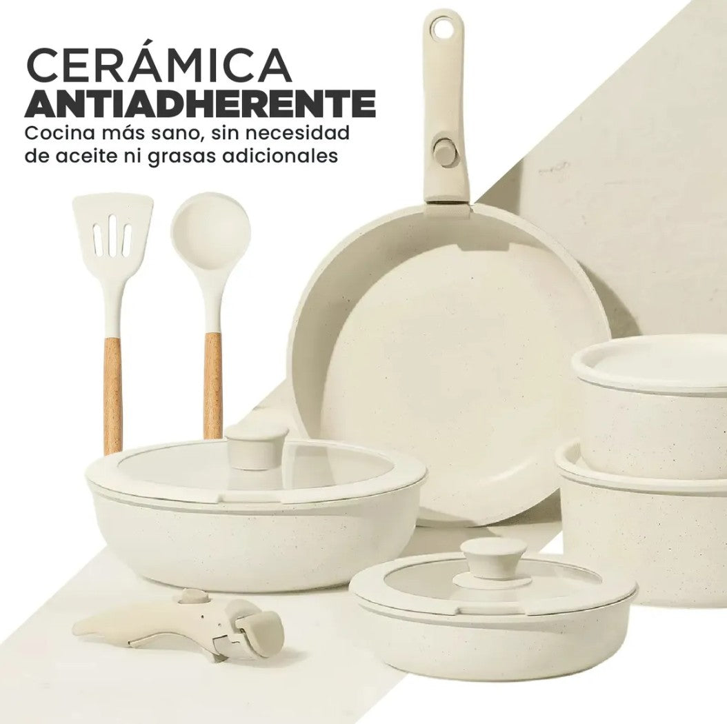 Set de ollas granito premium - ceramica antiadherente
