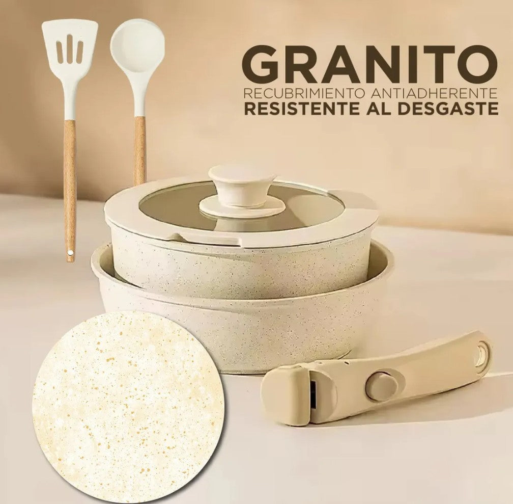 Set de ollas granito premium - medidas