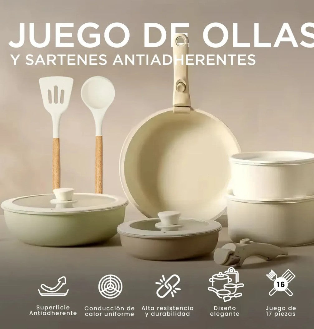 Set de ollas granito premium - juego de ollas