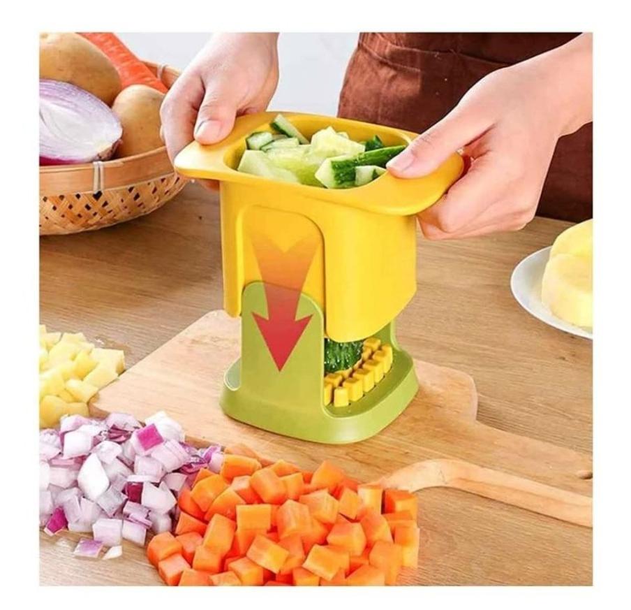 Cortador de vegetales de presión cubicando papa y cebolla