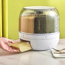 Dispensador Giratorio de Alimentos 360° — 6 Compartimentos