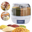 Dispensador Giratorio de Alimentos 360° — 6 Compartimentos