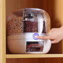 Dispensador Giratorio de Alimentos 360° — 6 Compartimentos
