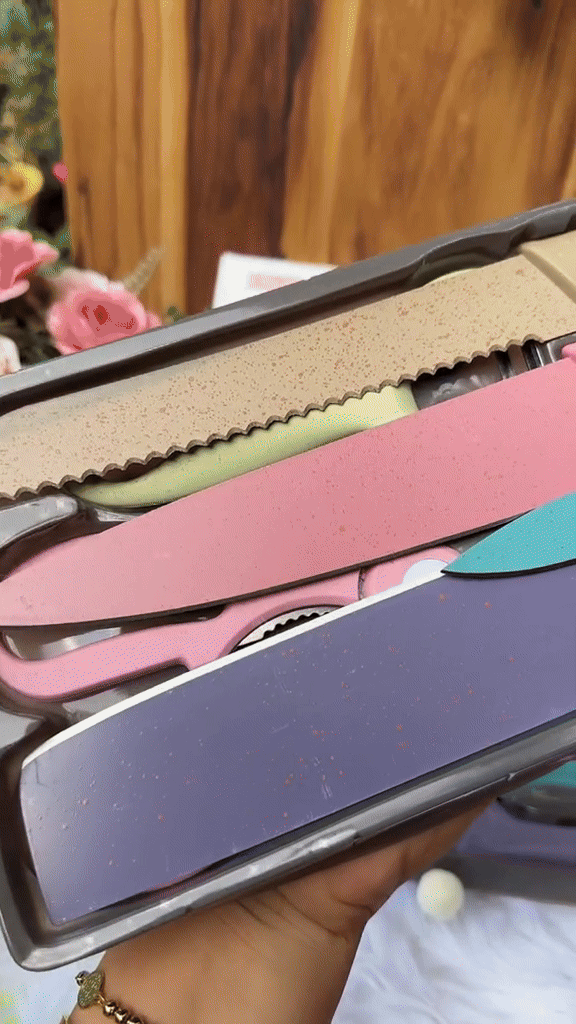 Set De Cuchillos De Colores Para Cocina