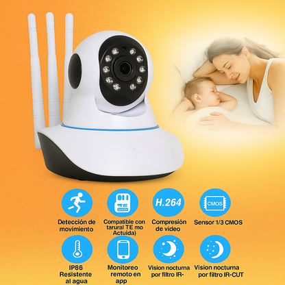 Kit 2 Camaras Seguridad Wifi Roboticas