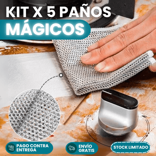 Kit x 5 Paños Mágicos Para Cocina - Ordenalo Co