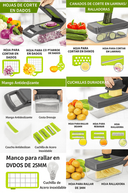 Rayador de Frutas y Verduras Multifuncional - Ordenalo Co