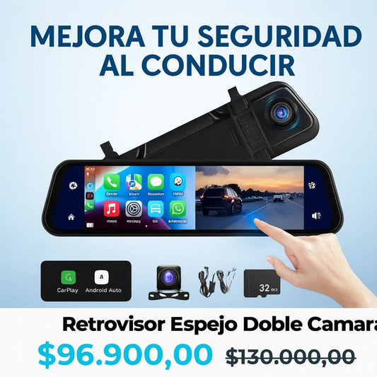Retrovisor Espejo Doble Camara Full Hd - Ordenalo Co