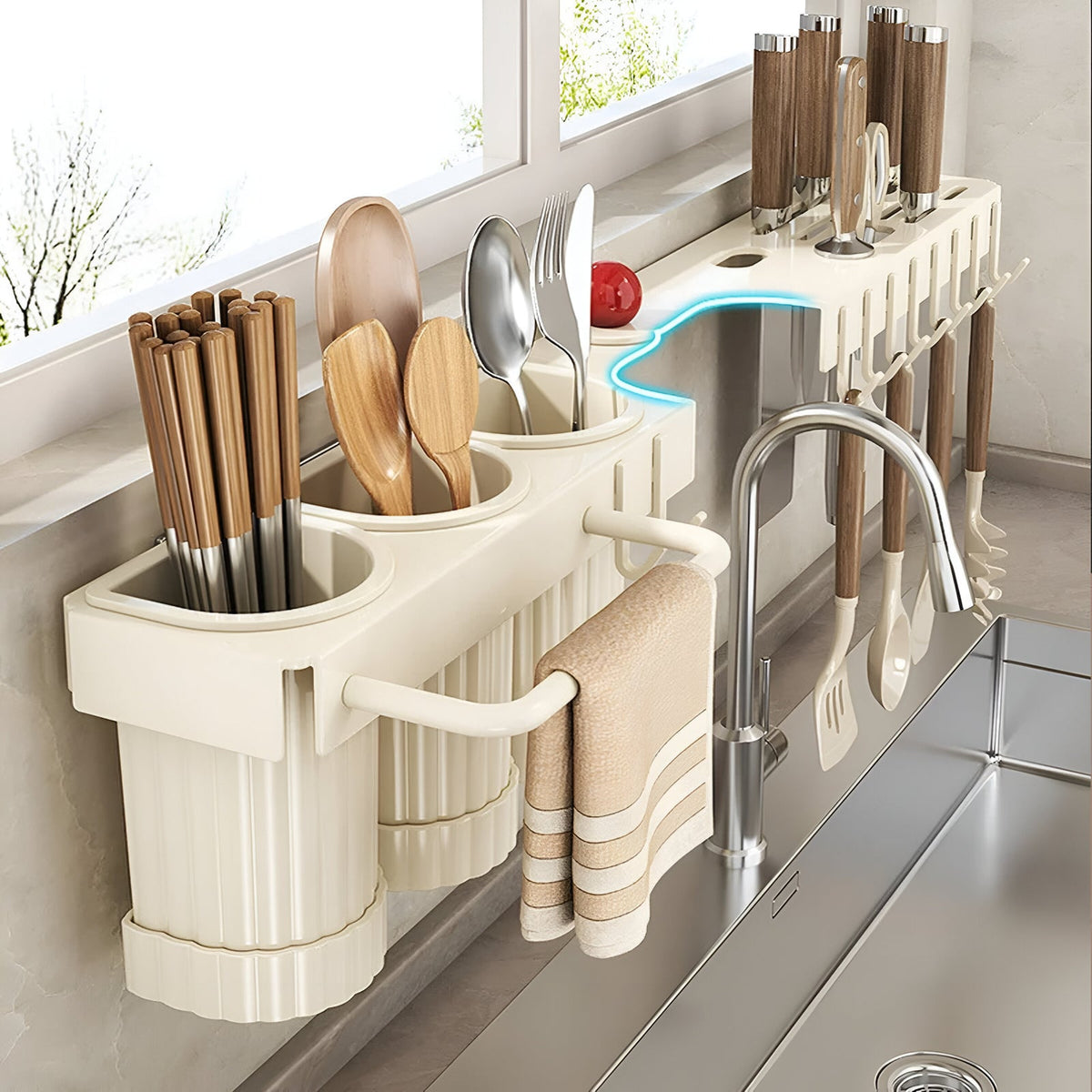 Soporte de cocina organizador de pared 65cm
